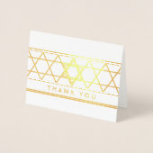 Carte Dorée Star of David Thank You Note Simple Moderne Folle (Devant)