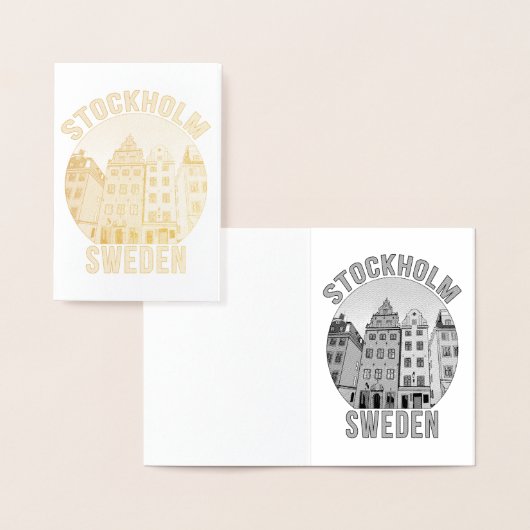 Carte Dorée Stockholm Suède (Affichage)