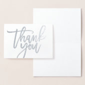 Carte Dorée Style de script Merci réel Foil 3 (Affichage)