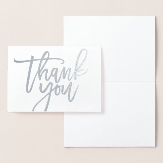 Carte Dorée Style de script Merci réel Foil 3 (Affichage)