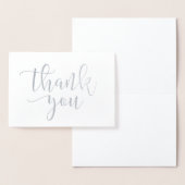 Carte Dorée Style de script Merci réel Foil 5 (Affichage)