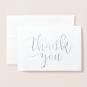 Carte Dorée Style de script Merci réel Foil 5 (Devant avec enveloppe)