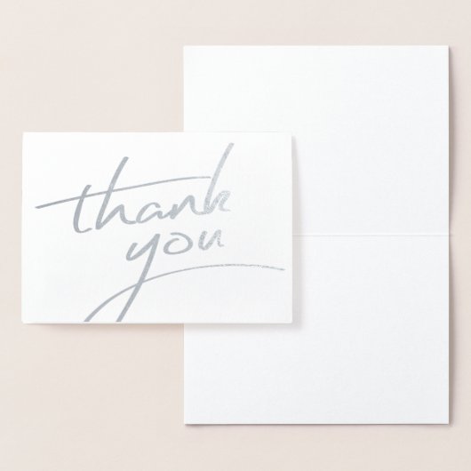 Carte Dorée Style de script Merci réel Foil 7 (Affichage)