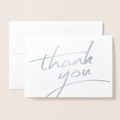 Carte Dorée Style de script Merci réel Foil 7 (Devant avec enveloppe)