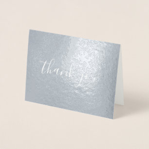 Carte Dorée Style d'écriture manuscrite Merci Argent