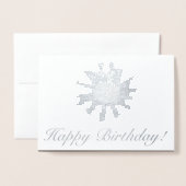 Carte Dorée Sunflower botanique Meilleur ami Anniversaire (Devant avec enveloppe)