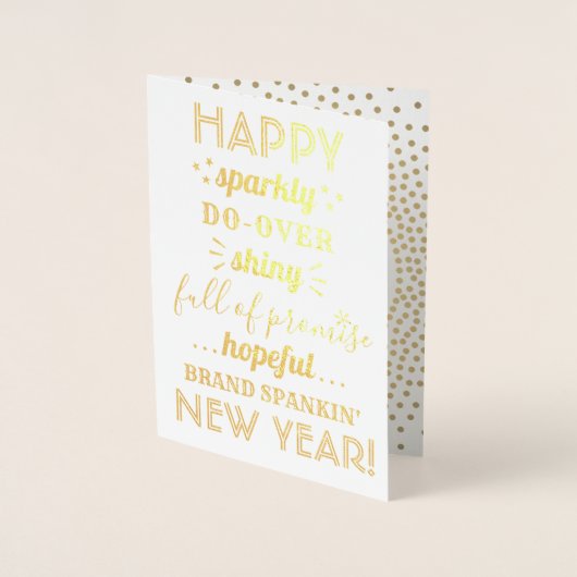 Carte Dorée Super drôle Bonne année Bonne année Espérance Fres (Devant)