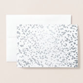 Carte Dorée Sweet sixteen Party Merci Silver Confetti (Derrière avec enveloppe)