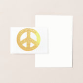 Carte Dorée Symbole de la paix en or Foil (Affichage)