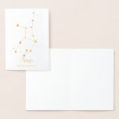 Carte Dorée SYMBOLE Zodiaque VIRGO Gold Foil (Affichage)