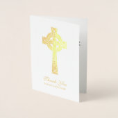 Carte Dorée Sympathie de la Croix Celtique pour les funéraille (Devant)