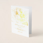 Carte Dorée Sympathie de l'ange pour la perte de Dachshund (Devant)