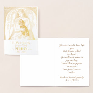 Carte Dorée Sympathie de l'ange pour la perte de Tan noir Dach