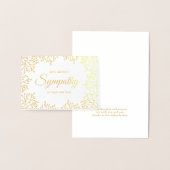 Carte Dorée Sympathie florale élégante (Affichage)