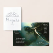Carte Dorée Sympathie religieuse Penser à vous prières et acce (Affichage)