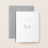 Carte Dorée Sympathie religieuse Penser à vous prières et acce (Derrière avec enveloppe)