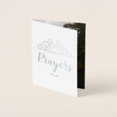 Carte Dorée Sympathie religieuse Penser à vous prières et acce (Devant)