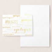 Carte Dorée tant d'excuses pour le papier or (Affichage)