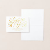 Carte Dorée Tchin pour 50 ans 50e anniversaire personnalisé (Affichage)