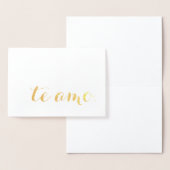 Carte Dorée te amo feuille d'or (Affichage)