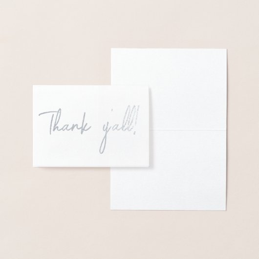 Carte Dorée Texas Thank Y'all Cursive Script (Affichage)