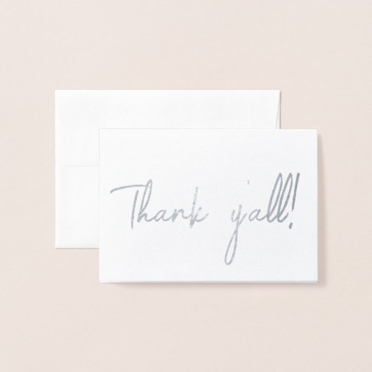 Carte Dorée Texas Thank Y'all Cursive Script (Devant avec enveloppe)