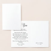 Carte Dorée Thank you card, thank you wedding card (Affichage)