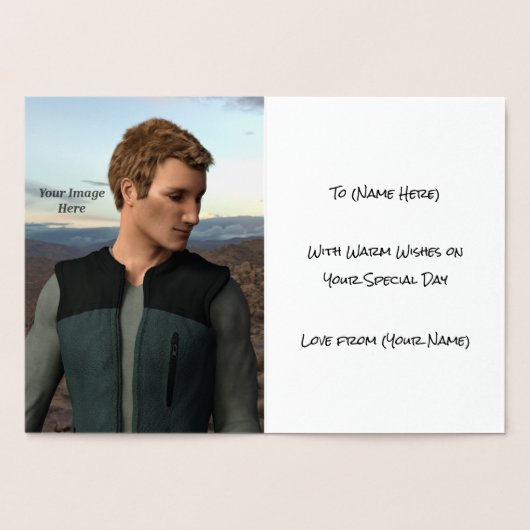 Carte Dorée Thème de golf Silver Graphisme avec photo / texte  (Intérieur)