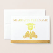 Carte Dorée Thème de remise de diplômes HAMbyWG (Devant avec enveloppe)