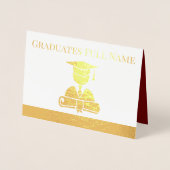 Carte Dorée Thème de remise de diplômes HAMbyWG (Devant)