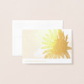 Carte Dorée Tournesol clair (Derrière avec enveloppe)