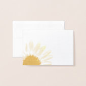 Carte Dorée Tournesol clair (Devant avec enveloppe)