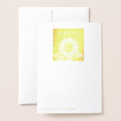CARTE DORÉE TOURNESOL OR MARIAGE ESTIVAL RUSTIQUE MONOGRAMME (Derrière avec enveloppe)