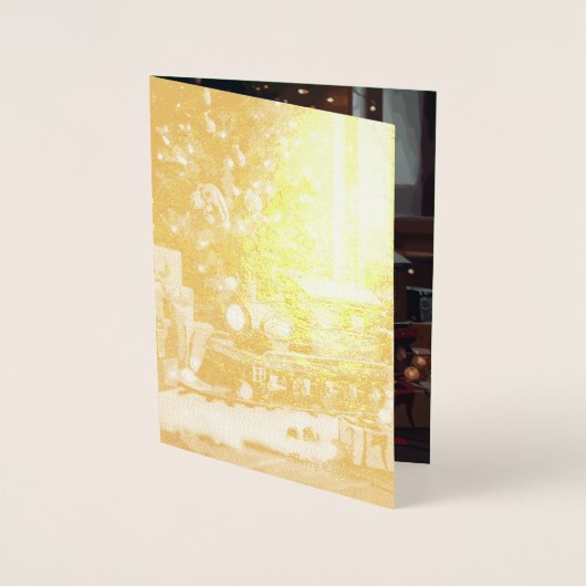 Carte Dorée Train de Fête (Devant)