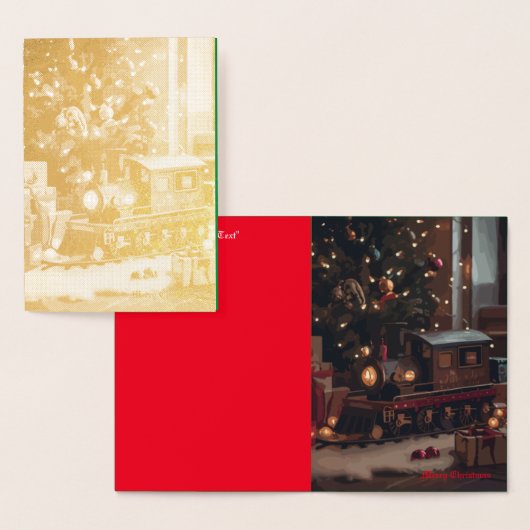 Carte Dorée Train de Fête (Affichage)