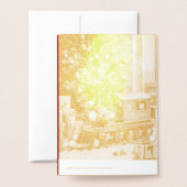 Carte Dorée Train de Fête (Derrière avec enveloppe)
