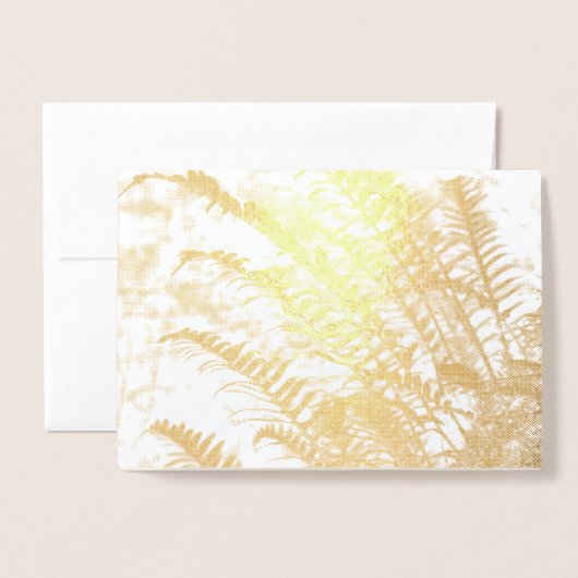 Carte Dorée Tranquille Golden Fern (Devant avec enveloppe)