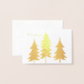 Carte Dorée Trio des Arbres d'or voeux de Noël (Devant avec enveloppe)