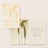 Carte Dorée Trois têtes d'herbe Silhouette Penser de vous or (Affichage)