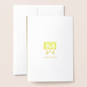 Carte Dorée Trois têtes d'herbe Silhouette Penser de vous or (Derrière avec enveloppe)