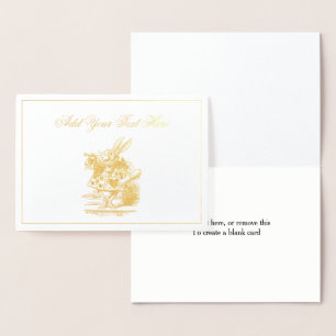 Carte Dorée Trompettiste du Lapin Blanc Alice aux pays des mer