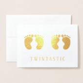 Carte Dorée Twins Twintastic Funny Silver (Devant avec enveloppe)