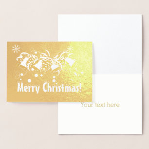 Carte Dorée Typographie de Noël de luxe Real or Merry