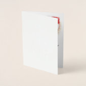 Carte Dorée Typographie de Noël Holly Jolly, chanson classique (Devant)