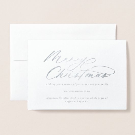 Carte Dorée Typographie moderne élégant script entreprise 1 ph (Devant avec enveloppe)