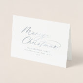 Carte Dorée Typographie moderne script élégant Noël Foil Ca (Devant)