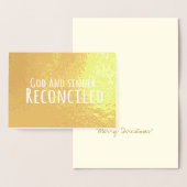 Carte Dorée Typographie simple Noël Carol Paroles (Affichage)