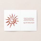 Carte Dorée Un autre voyage autour du soleil Custom Birthday R (Intérieur)