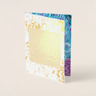 Carte Dorée Un design de textile vibrant mettant en vedette du