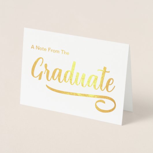 Carte Dorée Un mot du diplômé Gold (Devant)